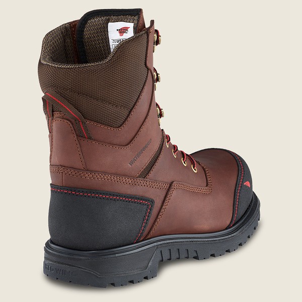 Red Wing Safety Bot Erkek - Brnr Xp - 8-Inch Insulated Waterproof Toe - Kahverengi/Siyah - 34HMYWTQJ